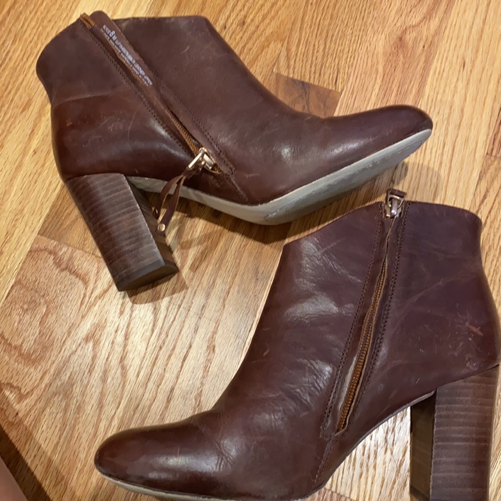 Lucca Lane brown leather booties
